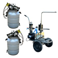 Ordenhadeira Móvel Inox In pulse Bv 450 2cv c / sup de tarro c / 2 conjuntos 