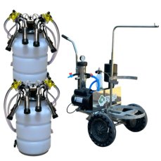 Ordenhadeira Móvel Inox In pulse Bv 450 2cv c / sup de tarro c / 2 cj duplo.